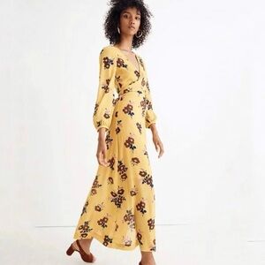 Madewell Wrap-Around Maxi Dress in Retro Bouquet Size 0 (generous fit)